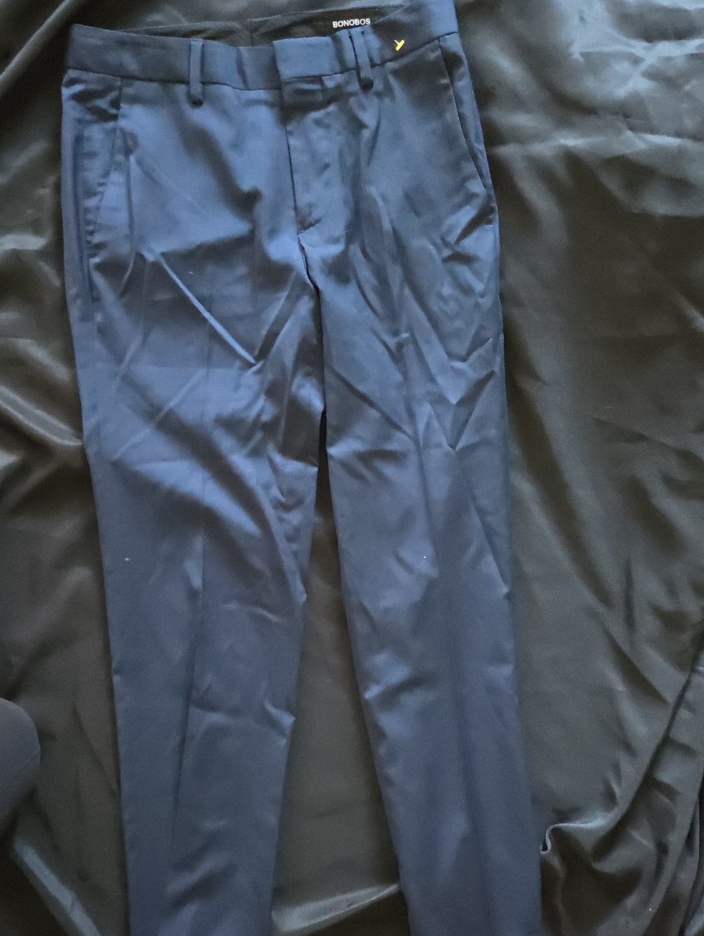 Bonobos Men's Dark Navy Dress Pants - Flat Front